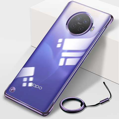 Coque Antichocs Rigide Transparente Crystal Etui Housse H01 pour Oppo Ace2 Violet