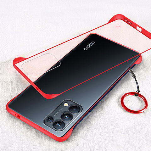 Coque Antichocs Rigide Transparente Crystal Etui Housse H01 pour Oppo Find X3 Lite 5G Rouge