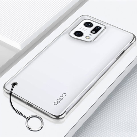 Coque Antichocs Rigide Transparente Crystal Etui Housse H01 pour Oppo Find X5 5G Argent