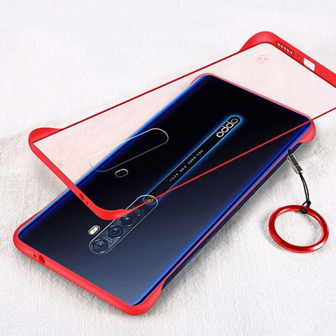 Coque Antichocs Rigide Transparente Crystal Etui Housse H01 pour Oppo Reno2 Rouge