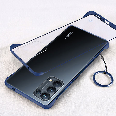 Coque Antichocs Rigide Transparente Crystal Etui Housse H01 pour Oppo Reno5 Pro 5G Bleu