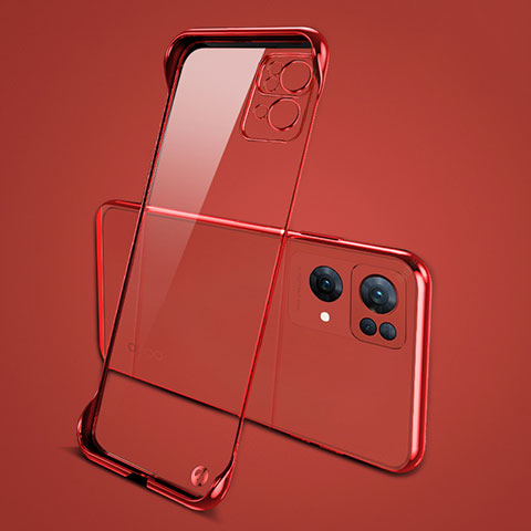 Coque Antichocs Rigide Transparente Crystal Etui Housse H01 pour Oppo Reno7 Pro 5G Rouge