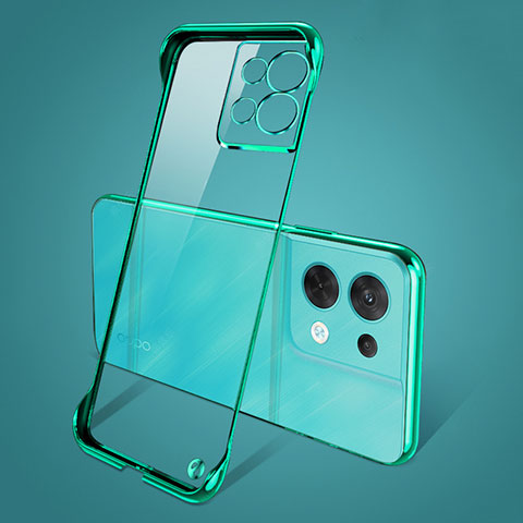 Coque Antichocs Rigide Transparente Crystal Etui Housse H01 pour Oppo Reno8 5G Vert