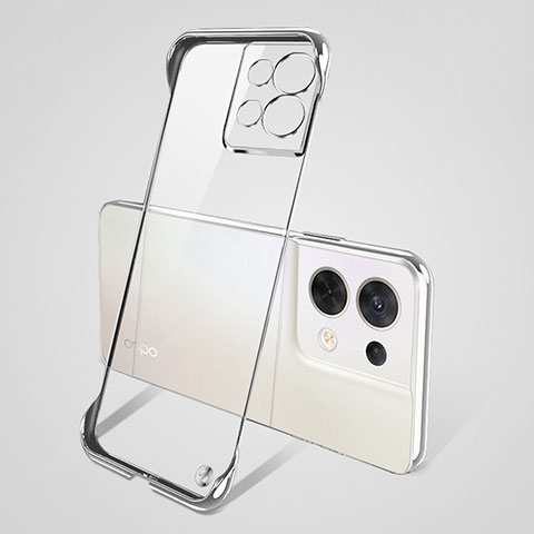 Coque Antichocs Rigide Transparente Crystal Etui Housse H01 pour Oppo Reno8 Pro+ Plus 5G Argent