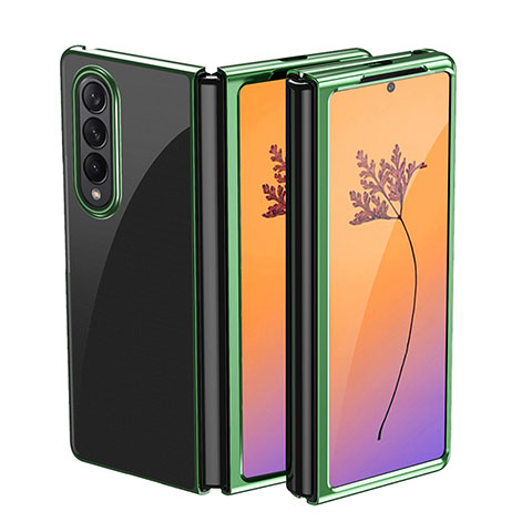 Coque Antichocs Rigide Transparente Crystal Etui Housse H01 pour Samsung Galaxy Z Fold3 5G Vert