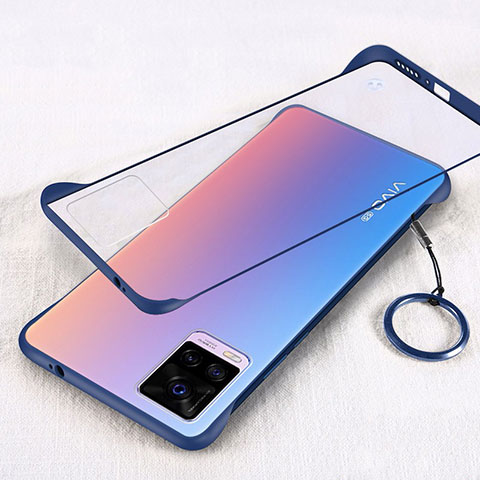 Coque Antichocs Rigide Transparente Crystal Etui Housse H01 pour Vivo V20 Pro 5G Bleu