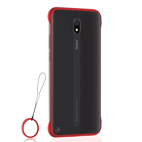 Coque Antichocs Rigide Transparente Crystal Etui Housse H01 pour Xiaomi Redmi 8A Rouge