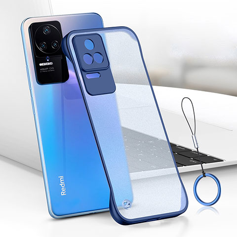 Coque Antichocs Rigide Transparente Crystal Etui Housse H01 pour Xiaomi Redmi K40S 5G Bleu