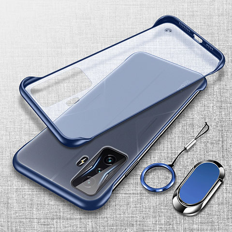 Coque Antichocs Rigide Transparente Crystal Etui Housse H01 pour Xiaomi Redmi K50 Gaming 5G Bleu