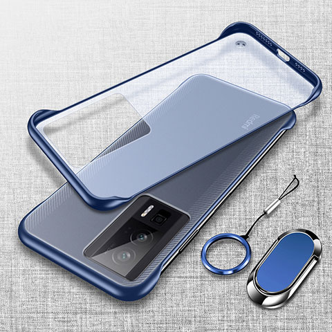 Coque Antichocs Rigide Transparente Crystal Etui Housse H01 pour Xiaomi Redmi K60 5G Bleu