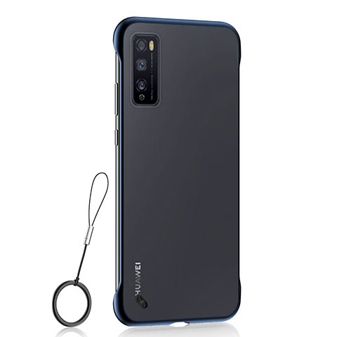 Coque Antichocs Rigide Transparente Crystal Etui Housse H02 pour Huawei Enjoy 20 Pro 5G Bleu