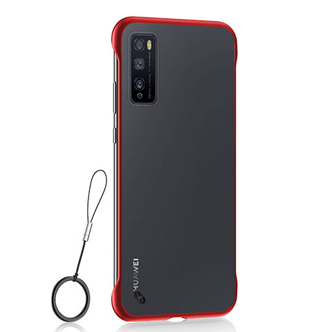 Coque Antichocs Rigide Transparente Crystal Etui Housse H02 pour Huawei Enjoy 20 Pro 5G Rouge