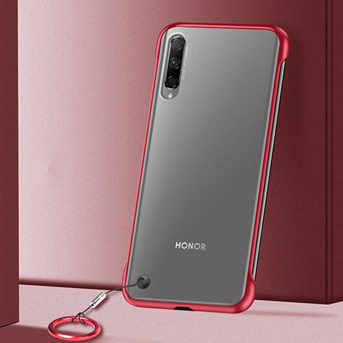 Coque Antichocs Rigide Transparente Crystal Etui Housse H02 pour Huawei P Smart Pro (2019) Rouge
