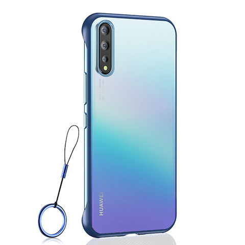 Coque Antichocs Rigide Transparente Crystal Etui Housse H02 pour Huawei P smart S Bleu