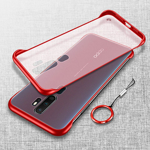 Coque Antichocs Rigide Transparente Crystal Etui Housse H02 pour Oppo A11 Rouge