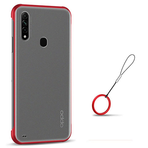 Coque Antichocs Rigide Transparente Crystal Etui Housse H02 pour Oppo A31 Rouge