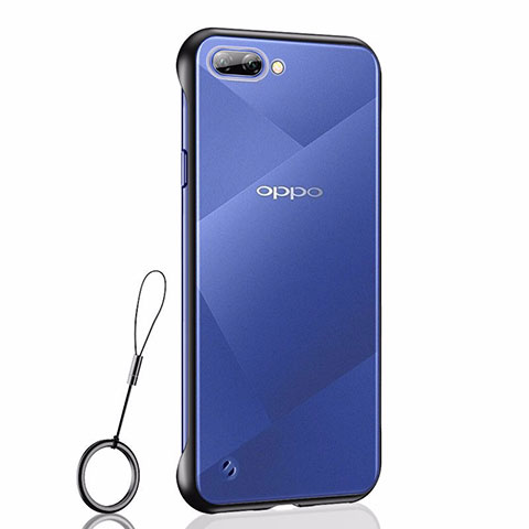 Coque Antichocs Rigide Transparente Crystal Etui Housse H02 pour Oppo A5 Noir