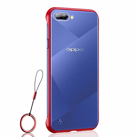 Coque Antichocs Rigide Transparente Crystal Etui Housse H02 pour Oppo A5 Rouge