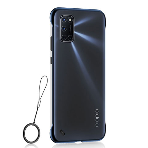 Coque Antichocs Rigide Transparente Crystal Etui Housse H02 pour Oppo A72 Bleu