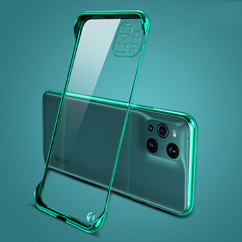 Coque Antichocs Rigide Transparente Crystal Etui Housse H02 pour Oppo Find X3 5G Vert