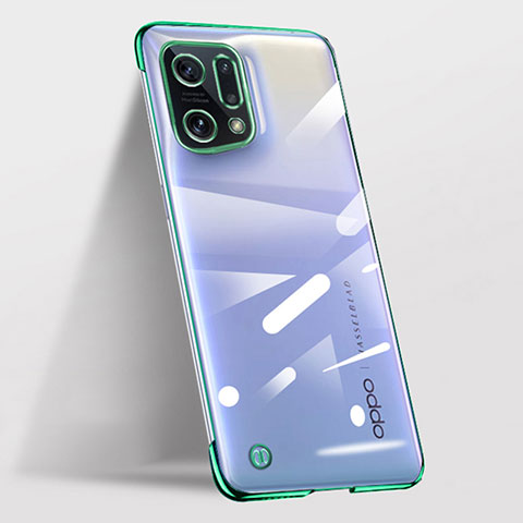 Coque Antichocs Rigide Transparente Crystal Etui Housse H02 pour Oppo Find X5 5G Vert