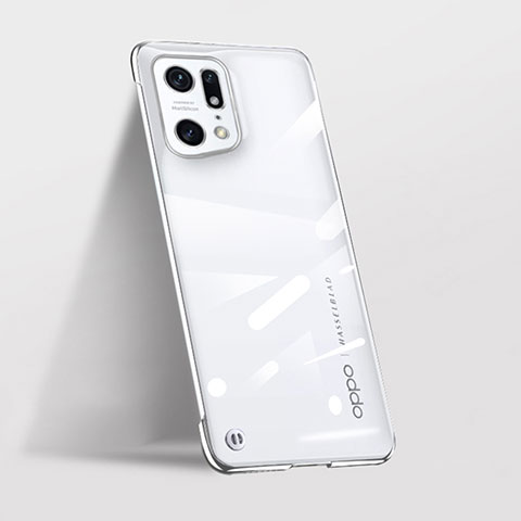 Coque Antichocs Rigide Transparente Crystal Etui Housse H02 pour Oppo Find X5 Pro 5G Argent