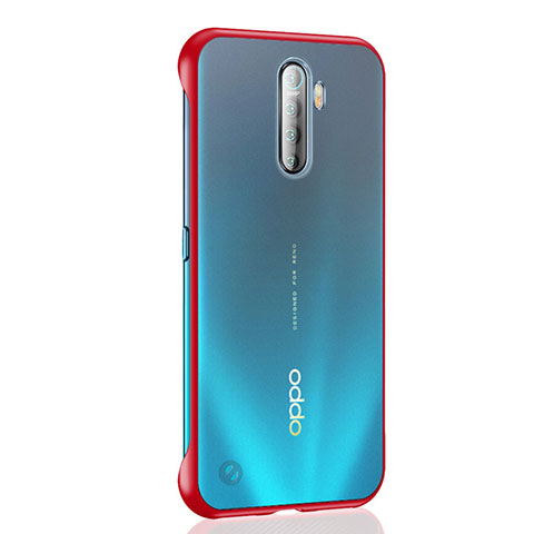 Coque Antichocs Rigide Transparente Crystal Etui Housse H02 pour Oppo Reno Ace Rouge