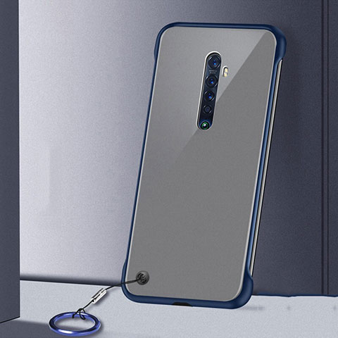 Coque Antichocs Rigide Transparente Crystal Etui Housse H02 pour Oppo Reno2 Bleu