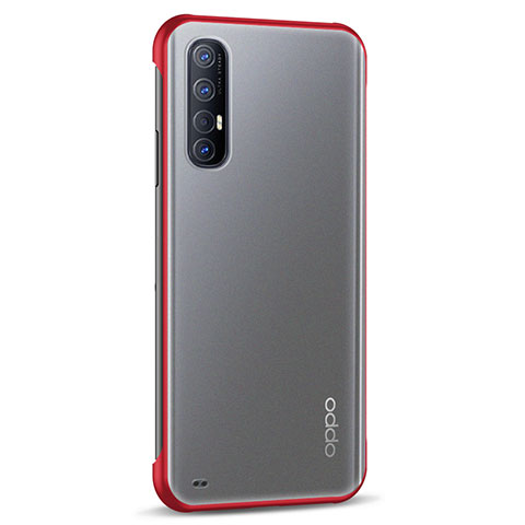 Coque Antichocs Rigide Transparente Crystal Etui Housse H02 pour Oppo Reno3 Pro Rouge