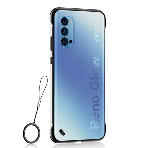 Coque Antichocs Rigide Transparente Crystal Etui Housse H02 pour Oppo Reno4 Pro 5G Noir