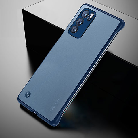 Coque Antichocs Rigide Transparente Crystal Etui Housse H02 pour Oppo Reno6 Pro 5G India Bleu