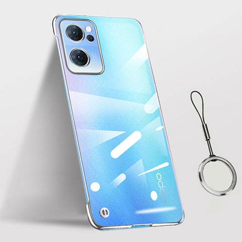 Coque Antichocs Rigide Transparente Crystal Etui Housse H02 pour Oppo Reno7 SE 5G Argent