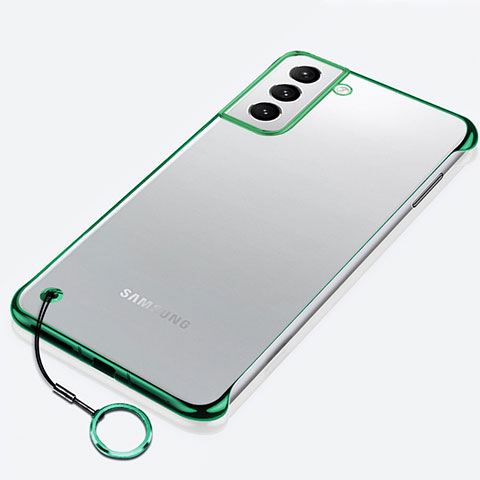 Coque Antichocs Rigide Transparente Crystal Etui Housse H02 pour Samsung Galaxy S21 Plus 5G Vert