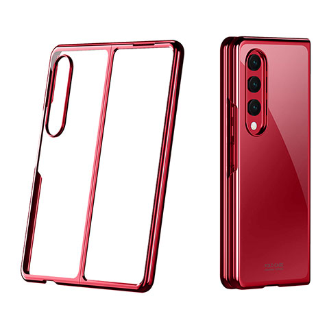 Coque Antichocs Rigide Transparente Crystal Etui Housse H02 pour Samsung Galaxy Z Fold3 5G Rouge