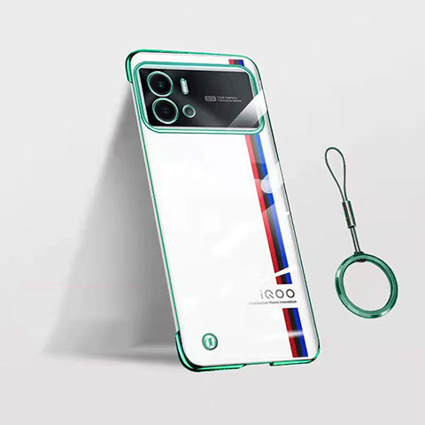 Coque Antichocs Rigide Transparente Crystal Etui Housse H02 pour Vivo iQOO 9 Pro 5G Vert