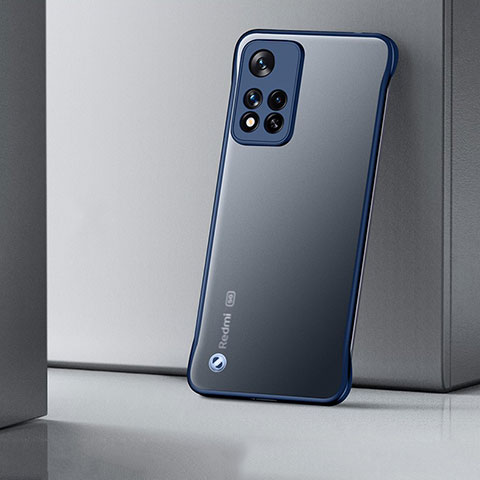 Coque Antichocs Rigide Transparente Crystal Etui Housse H02 pour Xiaomi Mi 11i 5G (2022) Bleu