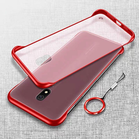 Coque Antichocs Rigide Transparente Crystal Etui Housse H02 pour Xiaomi Redmi 8A Rouge