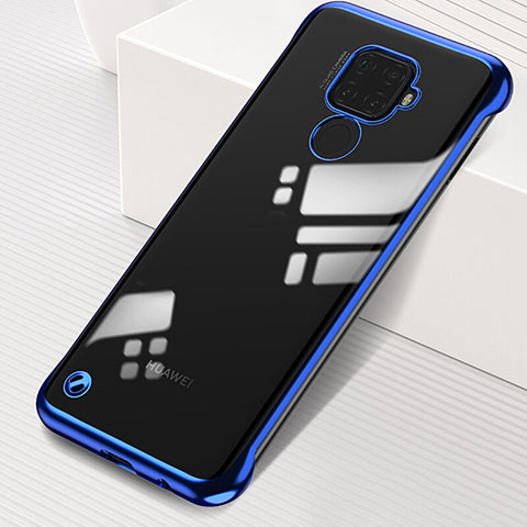 Coque Antichocs Rigide Transparente Crystal Etui Housse H03 pour Huawei Mate 30 Lite Bleu