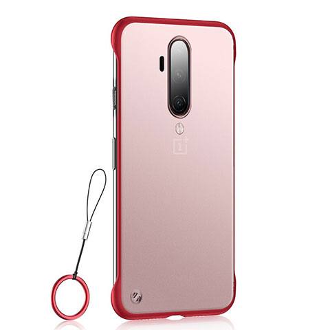 Coque Antichocs Rigide Transparente Crystal Etui Housse H03 pour OnePlus 7T Pro 5G Rouge