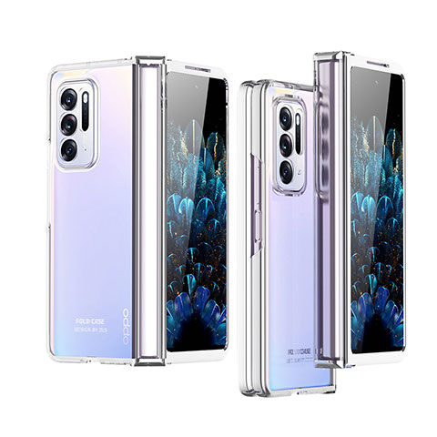 Coque Antichocs Rigide Transparente Crystal Etui Housse H03 pour Oppo Find N 5G Argent