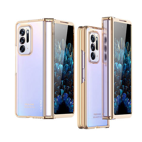 Coque Antichocs Rigide Transparente Crystal Etui Housse H03 pour Oppo Find N 5G Or