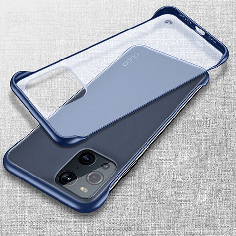 Coque Antichocs Rigide Transparente Crystal Etui Housse H03 pour Oppo Find X3 5G Bleu