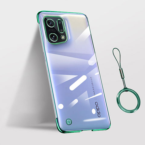 Coque Antichocs Rigide Transparente Crystal Etui Housse H03 pour Oppo Find X5 5G Vert