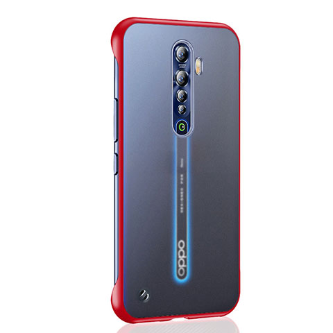 Coque Antichocs Rigide Transparente Crystal Etui Housse H03 pour Oppo Reno2 Rouge