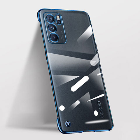 Coque Antichocs Rigide Transparente Crystal Etui Housse H03 pour Oppo Reno6 Pro 5G India Bleu