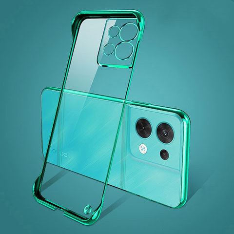 Coque Antichocs Rigide Transparente Crystal Etui Housse H03 pour Oppo Reno8 Pro+ Plus 5G Vert