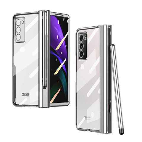 Coque Antichocs Rigide Transparente Crystal Etui Housse H03 pour Samsung Galaxy Z Fold2 5G Argent