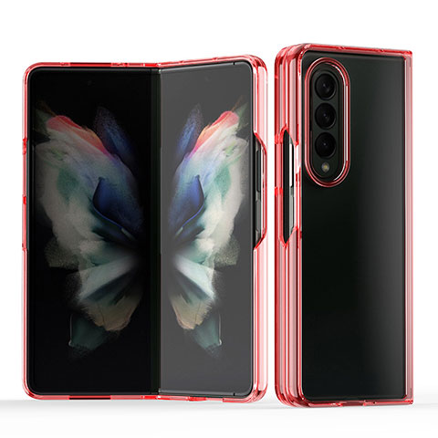 Coque Antichocs Rigide Transparente Crystal Etui Housse H03 pour Samsung Galaxy Z Fold4 5G Rouge