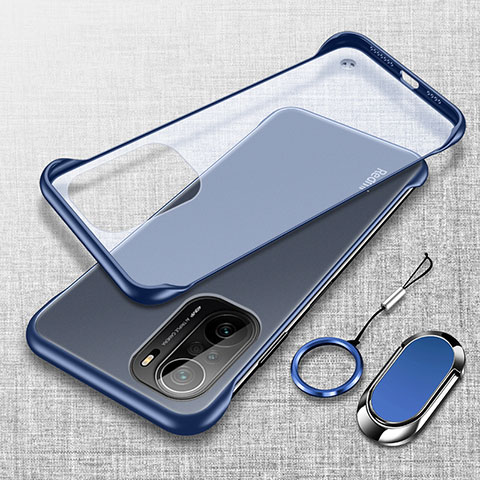 Coque Antichocs Rigide Transparente Crystal Etui Housse H03 pour Xiaomi Poco F3 5G Bleu