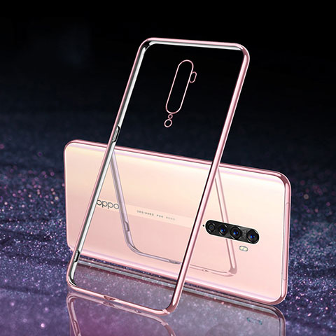 Coque Antichocs Rigide Transparente Crystal Etui Housse H04 pour Oppo Reno2 Or Rose